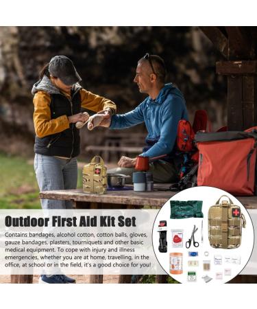 Buy Gobesty Outdoor First Aid Set - 46-Piece Tactical Kit for Camping Hiking Car and Home Safety - Buy Online on GoSupps.com