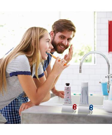 Quesuc 3 Pieces Rolling Tube Toothpaste Squeezer Toothpaste Seat Holder Stand Rotate Toothpaste Dispenser for Bathroom (Mix Color) - Buy Online on GoSupps.com
