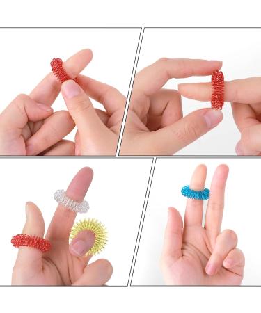 ASTER 30 Pieces Spiky Sensory Finger Rings Acupressure Ring Set Great Spikey Fidget Ring Fidget Sensory Toys for Silent Stress Reducer and Massager Improves Blood Circulation Multi-colored 30pcs - Buy Online on GoSupps.com