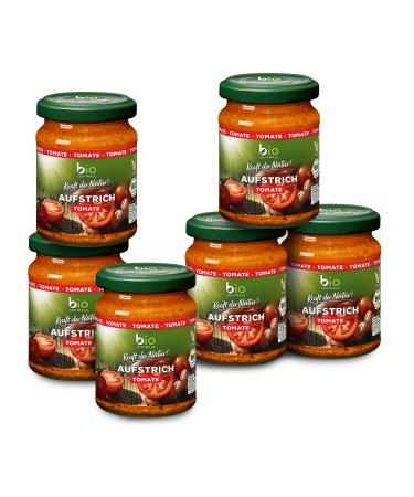Biozentral Brot spread Tomate |6 x 125 g Bio |Vegan and lactose -free fruity aromatic |Spread with sun -ripened tomatoes |Delicious on bread or to refine dishes sauces and dips