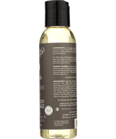 Organic Lavender Massage Oil - Soothing Touch Ayurveda, 4 Oz | Calming Bath & Body Oil - Buy Online on GoSupps.com