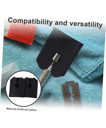 PopetPop Leather Razor Travel Case - Protective Cover & Storage Bag for Manual Shaving Head - Buy Online on GoSupps.com
