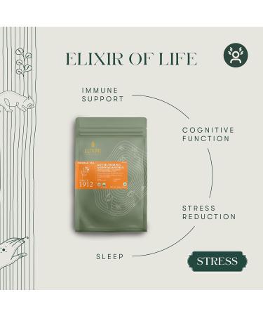 Luxmi Estates Astounding Ashwagandha Root Loose Tea 250g Pack Certified USDA Organic Herbal Tea for Stress Support with Turmeric Ginger Lemongrass and More 500 cups ashwagandha turmeric tea 250 Gm - Buy Online on GoSupps.com