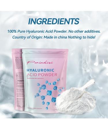 Pure Hyaluronic Acid Powder for Skin & Face Organic Hyaluronic Acid Low & High Molecular Weight Sodium Hyaluronate Food Grade Hydration & Anti-Aging Supplement Hyaluronic Acid Serum Powder - Buy Online on GoSupps.com