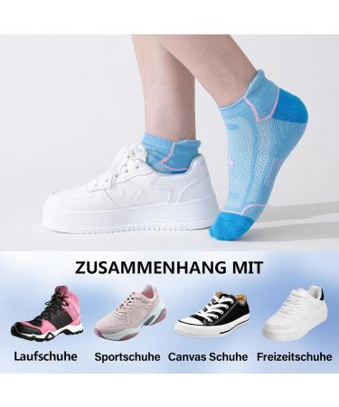 Buy Niorasen Women's Sports Socks - Breathable Anti-Bubbles 6 Pairs Multicolored Sizes 35-42 - Perfect for Running & Athletics - Buy Online on GoSupps.com