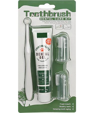 Pet Dog & Cat Toothbrush Kit | Beef Flavor Toothpaste for Fresh Breath & Plaque Removal | 360 Teeth Cleaning | Health Supplies - Buy Online on GoSupps.com