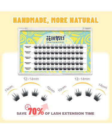DIY Eyelash Extensions - 75 C Curl Lash Clusters | Handmade Wispy & Natural Look 12mm Volume Eyelashes - Buy Online on GoSupps.com
