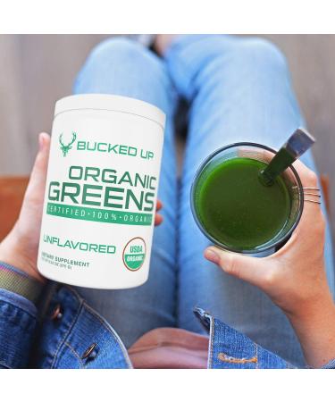 Greens Superfood Powder Unflavored | 8 Most Essential Mixed Greens | Certified 100% Organic | Chlorella Spinach Kale Spirulina Alfalfa Broccoli Wheat Grass & Barley Grass | 30 SERV | 9.52 OZ - Buy Online on GoSupps.com