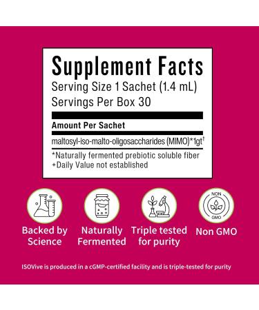 ISOThrive ISOVive Prebiotic Liquid Supplement (30-Day Supply) Natural Heartburn and Bloating Relief - Naturally Fermented Daily Fiber - Formerly - Buy Online on GoSupps.com