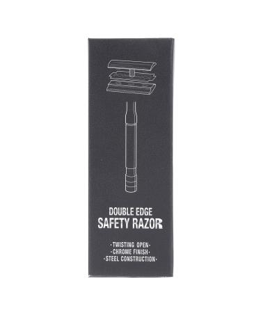 Vintage Manual Short Grip Classic Safety Razor for Men | Brush Included | Silver Double Edge Shave & Hair Removal - Buy Online on GoSupps.com