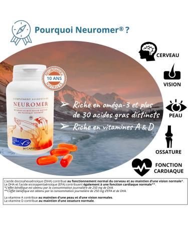 NUTRILYS - Neuromer - Food Supplement - Omega 3/6/9 Vitamins A/D + 30 Fatty Acids - 90 Capsules - Buy Online on GoSupps.com
