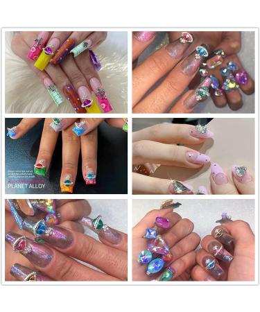 LLNSE 18-Piece 3D Nail Art Charms Saturn Stones Kit - DIY Nail Decoration Rhinestones and Gems for Crafting and Jewelry - Buy Online on GoSupps.com