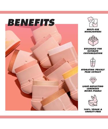 Lime Crime Oasis Pink Champagne Facial Highlighter - Vegan & Cruelty-Free Skin Stick for Sunkissed Glow - Buy Online on GoSupps.com