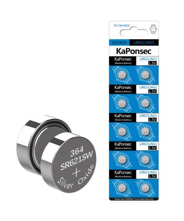 10 Pack SR621SW 364 363 LR621 164 AG1 1.5V Button Cell Watch Battery