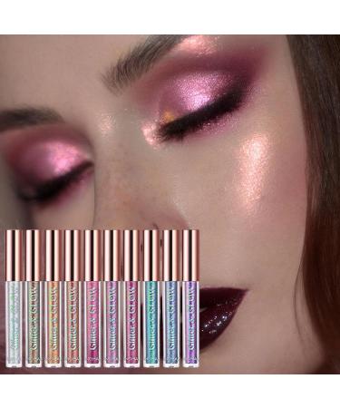 Eye Gloss Eyeshadow - Gel Eyeshadow Set - Liquid High-pigmented and Waterproof Long Lasting Quick-Drying Eyeshadow Holographic Sets Fulenyi - Buy Online on GoSupps.com