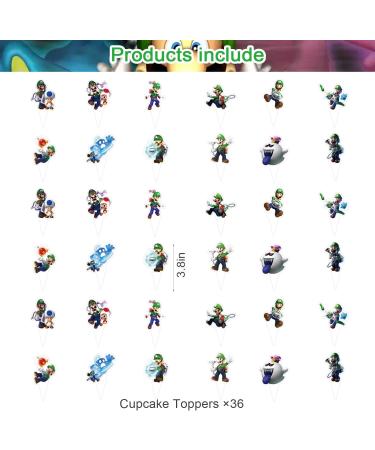 37 Pcs Luigi Mansion Cake Topper and Cupcake Toppers Set Luigi Mansion Birthday Party Supplies for Luigi Mansion Birthday Decorations - Buy Online on GoSupps.com