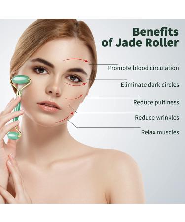 Facemade Gua Sha and Jade Roller Set for Facial Massage - Natural Jade Stone, Anti-Wrinkle & Firming Skincare Tool - Buy Online on GoSupps.com