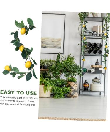 HOMSFOU 3 Pcs Simulation Lemon Rattan Lemon Vines Decorative Fruit Artificial Lemon Artificial Vines Garland Summer Garland for Mantle Lifelike Fruit Decoration Wedding Plant Stem Plastic Yellowx3pcs 100x10cmx3pcs - Buy Online on GoSupps.com