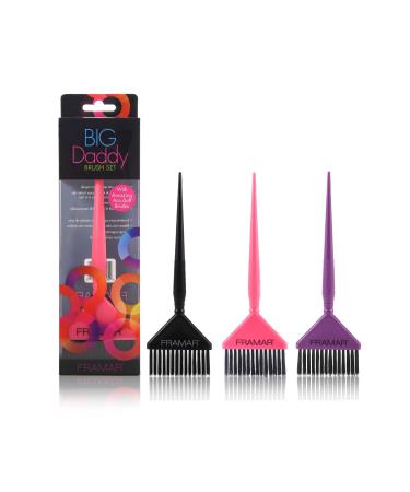 FRAMAR 680343910312 Paint Brush Set Big Daddy Brush Set with 3 Brushes 40 g, Purple, 1 Count