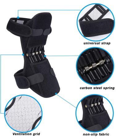Joint Support Knee Pads - Upgraded Power Lift Stabilizer Brace for Men | Breathable Knee Protection for Sports & Training - Buy Online on GoSupps.com