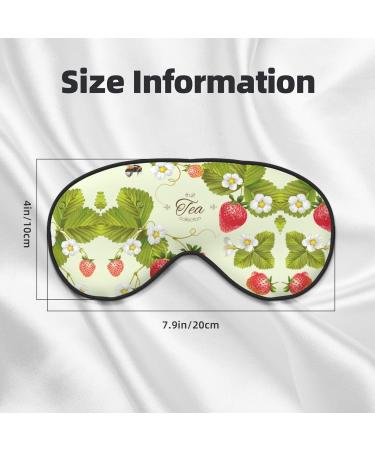 Lovely Strawberry Print Unisex Sleep Mask - Double-Sided Eye Mask for Sound Sleep & Skin Care - Buy Online on GoSupps.com