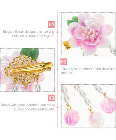 1 Pair Hairpin Pearl Hair Barrettes Asian Hair Womens Hair Clips Girl Flower Hair Accessories Vintage Flower Hair Clip Bridal Hair Barrettes Wedding Hair Alloy Miss Tassel Walk - Buy Online on GoSupps.com