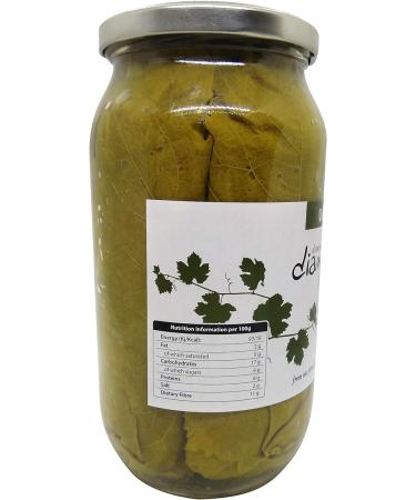 Hand-Picked Greek Vine Leaves - Soultanina Variety for Dolmades | 550gr Drained Weight (110 Leaves) - Buy Online on GoSupps.com