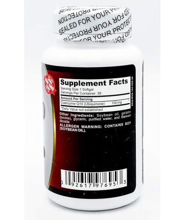 Co Q10 100 mg Softgels - Boost Energy & Support Joints | Gluten Free Non-GMO Made in USA | Antioxidant Enzyme | 30 Softgels - Buy Online on GoSupps.com