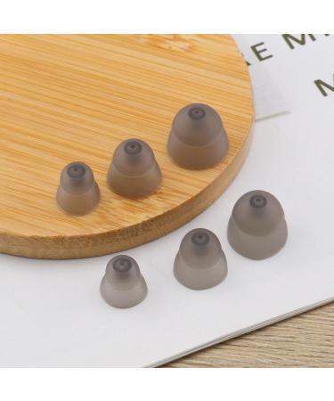 Buy 6 Pairs Black Hearing Aid Domes - Soft Silicone Double Layer Ear Tips for Audiphones | Small Medium & Large Sizes Available - Buy Online on GoSupps.com