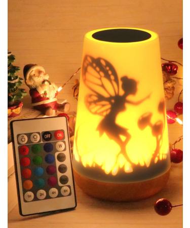 Mostof Fairy Night Light with Remote for Bedroom Touch Control Timer Rechargeable (Fairy-16 Colors)