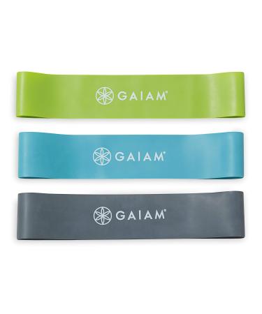 Gaiam Restore Mini Band Kit, Set of 3, Light, Medium, Heavy Lower Body Loop Resistance Bands for Legs and Booty Exercises & Workouts, 12" x 2" Bands - Buy Online on GoSupps.com
