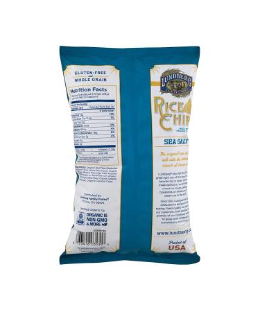 Lundberg Rice Chips Sea Salt 6 oz (Pack of 12) Gluten-Free Vegan Organic Grains - Buy Online on GoSupps.com