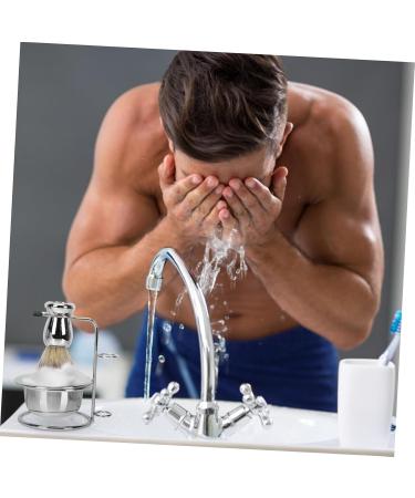 Frcolor Barts Brush Halter Razor Set - Rustproof Steel Shaving Bowl & Holder for Men - Travel-Friendly Foam Cup & Soap Box - Buy Online on GoSupps.com