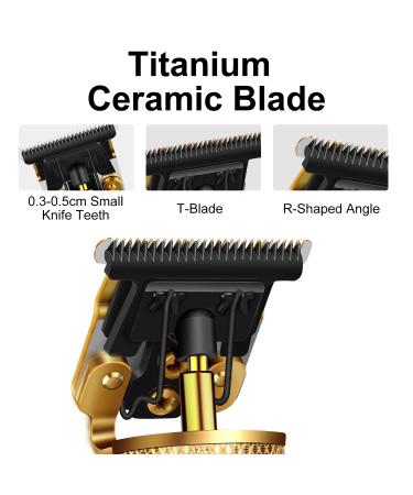 Men's Cordless Rechargeable Hair Clippers - Gold Metal Body Trimmer for Professional Hair Cutting and Grooming - Buy Online on GoSupps.com
