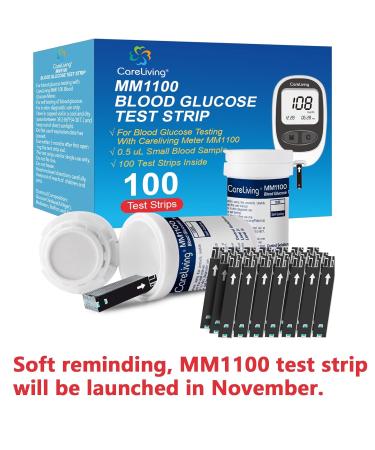 MM1100 Blood Glucose Monitor Kit | 100 Test Strips & Lancets | Portable Diabetes Testing Kit for Home Use - Buy Online on GoSupps.com