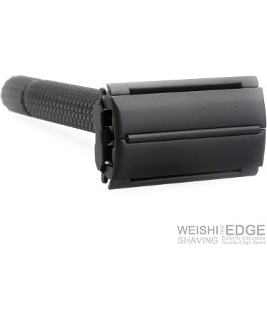 WEISHI Safety Razor Matte Black Butterfly Open Double Edge Adjustable Razor Matte Black - Buy Online on GoSupps.com
