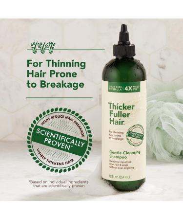 Thicker Fuller Hair Gentle Cleansing Shampoo 12oz - Advanced Thickening Solution Fortifies Hair & Reduces Breakage - Pack of 2 - Buy Online on GoSupps.com