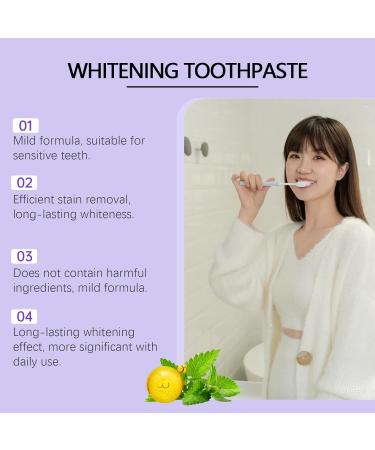 Purple Brightening Toothpaste Removes Surface Stains Whitens Teeth Protects Gums Freshens Breath Leaves a Lasting Fragrance and is Easy to Use(1pcs) - Buy Online on GoSupps.com