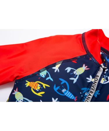 BONVERANO Baby Boy Sunsuit/Swimsuit UPF 50+ Sun Protection with Cap, 18-24 Months - Shrimp - Buy Online on GoSupps.com