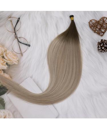 LAAVOO Virgin Hair Extensions - Brown Ombre Balayage 45cm - Real Hair Tress #4/7/80 - 25g Quality - Buy Online on GoSupps.com