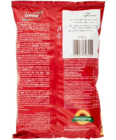 Lorenz Curly Peanut Classic Salty Snacks with Fresh Peanuts 60g 12 Pack - Buy Online on GoSupps.com