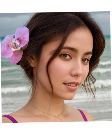 7Pcs Butterfly Orchid Hair Clip Cute Sweet Colorful Hawaiian Flower Hair Clips for Women Girls Tropical Flower Hair Clips with Pearl for Wedding Summer Beach Party Claws - Buy Online on GoSupps.com
