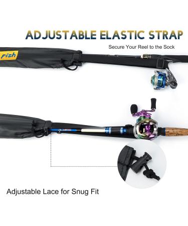 Dr.Fish Fishing Rod Socks - Tangle-Free Nylon Sleeves for 7'6 to 8'6 Rods - Buy Online on GoSupps.com