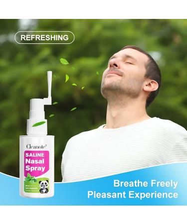 Cleanote Moisturizing Saline Nasal Spray for Dry Nose & Congestion Relief Gentle Drug-Free Isotonic Saline Solution Nose Spray with Natural Mint 100 mL - Buy Online on GoSupps.com