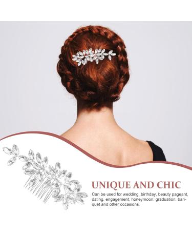 FOMIYES Bridal Hair Comb Clips Wedding Rhinestone Hair Clips Sparkly Hair Piece Elegant Gem Hair Accessories for Women Girls - Buy Online on GoSupps.com