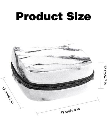 Portable White Marble Women's Lift Storage Bag - Stylish Period Kit & Pocket Feminine Product Holder - Buy Online on GoSupps.com