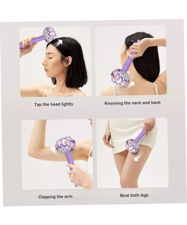 2PC Massage Hammer Set - Wormohwood Massage Stick 10.24in with Flower Pattern & Non-Slip Design - Body Massage Tool for Ultimate Relaxation - Buy Online on GoSupps.com