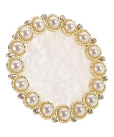 minkissy Gel Nail Polish Mixing Plate Crystal Resin Nail Art Palette With Gold Plated Edge Marbled Appearance Essential Nail Art Tools White