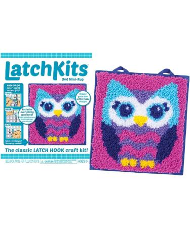 LatchKits Mini-Rug Sewing Kit - Owl Classic Latch Hook Craft Kit - Buy Online on GoSupps.com