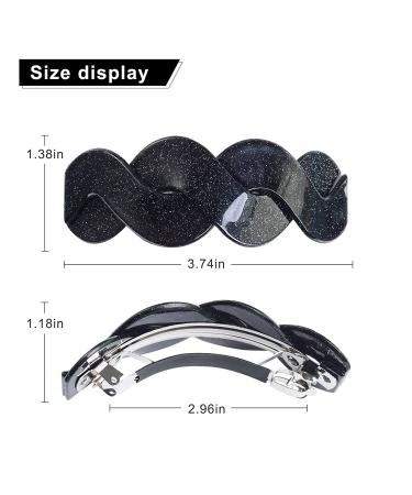 Mistofu 3-Piece Large Snap Barrettes Set for Women - Retro Classic Hair Accessories for Thick Hair - Fine Pink - Buy Online on GoSupps.com